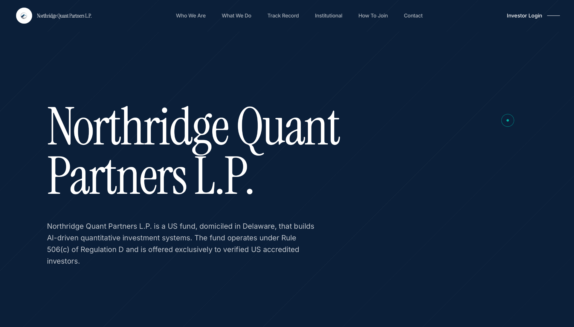 Northridge Quant Partners L.P. — AI & Quantitative Investment Firm